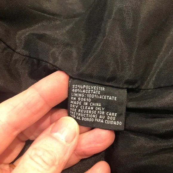 Kasper Jacket Black with Black Sequin Detail Size 8 - Picture 8 of 13